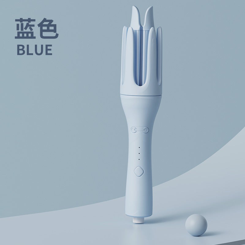 جهاز تجعيد الشعر الكهربائي الأوتوماتيكي مع قضيب دوار لتجعيد الشعر الكبير الموجي، قضيب سيراميك لا يؤذي الشعر، قضيب تجعيد كهربائي بأيونات سلبية - Image 1